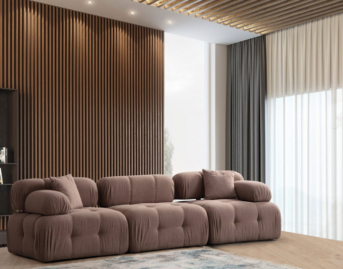 Atelier Del Sofa Doblo Sofá de 3 Plazas - Capuchino